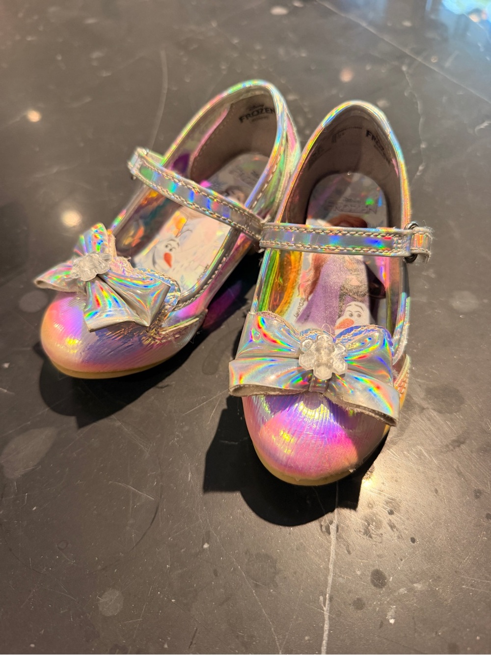 Disney Iridescent Holographic Mary Jane Shoes with Bow